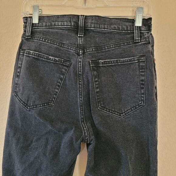Abercrombie & Fitch The Ankle Straight Ultra High Rise Jean Size 26 Black 90s - Picture 8 of 9